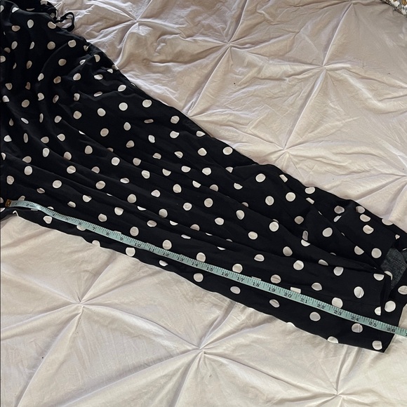 J Crew NWT Strappy wide-leg jumpsuit in black and ivory polka dot - Picture 14 of 14